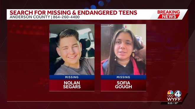 Deputies search for two teens missing in South Carolina