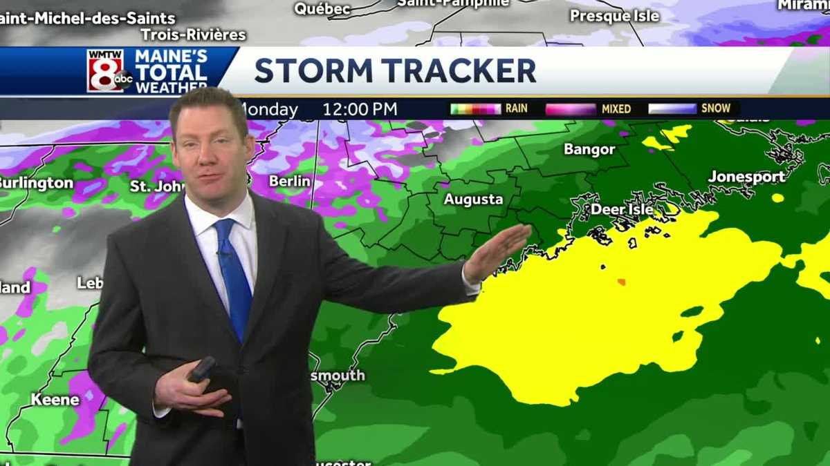 Rain moves out becoming breezy and mild