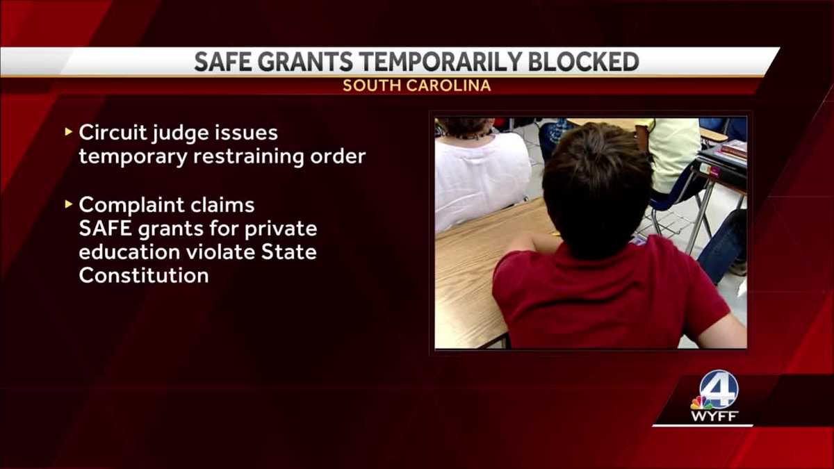 Judge temporarily blocks Gov. McMaster’s SAFE grants