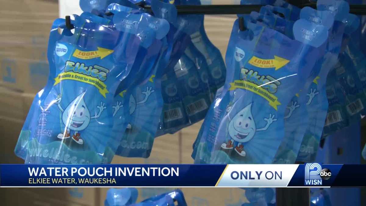 Woman invents water pouch as alternative to juice boxes