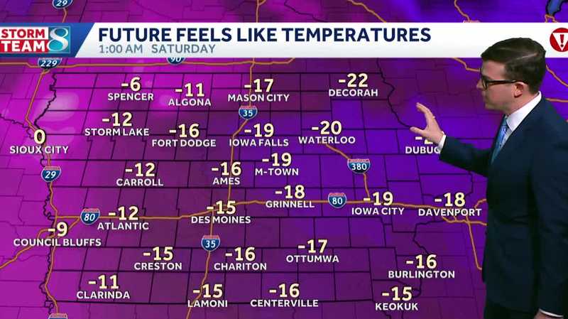 Iowa weather: Dangerously cold wind chills settle in for the end of the week