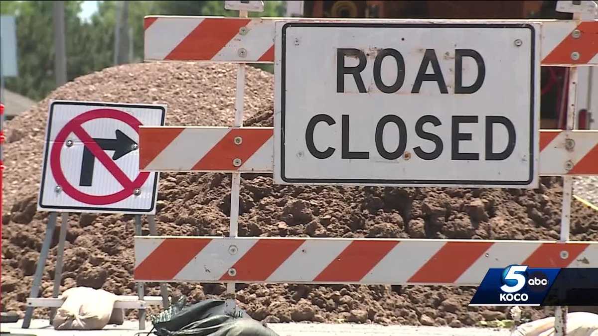 Water main break closes parts of Memorial Road in Oklahoma City