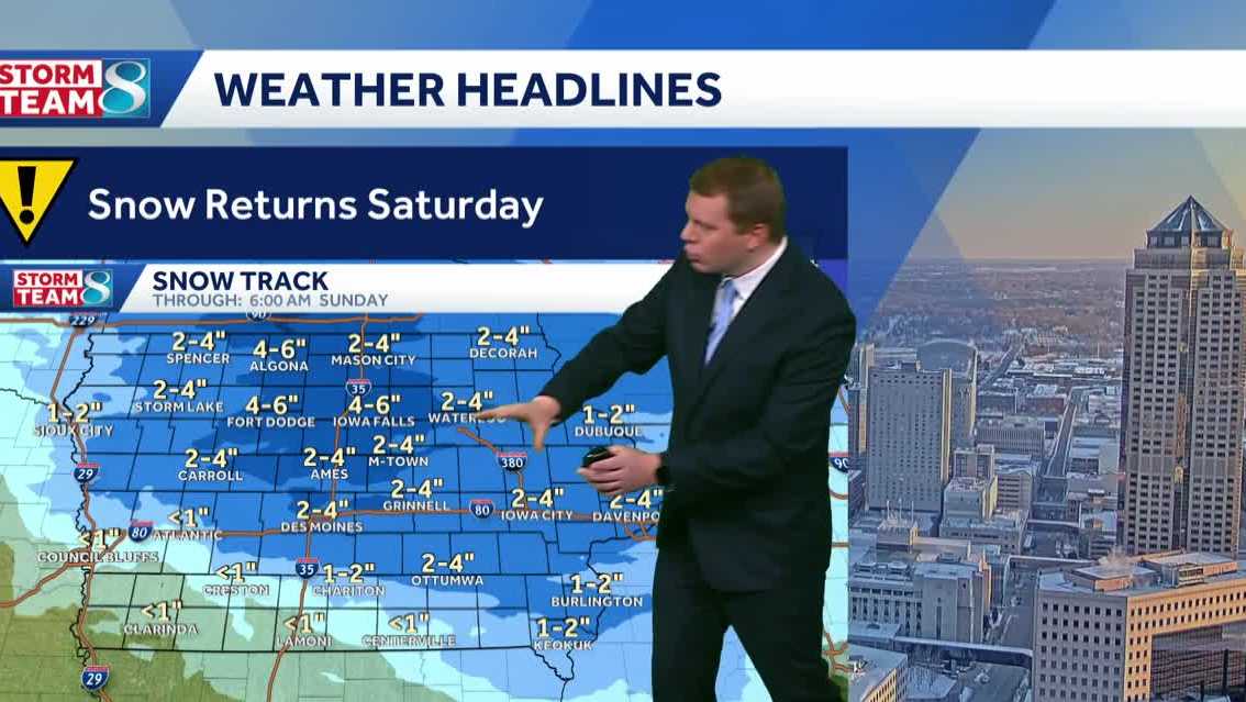 Iowa weather: See how much snow is expected on Saturday