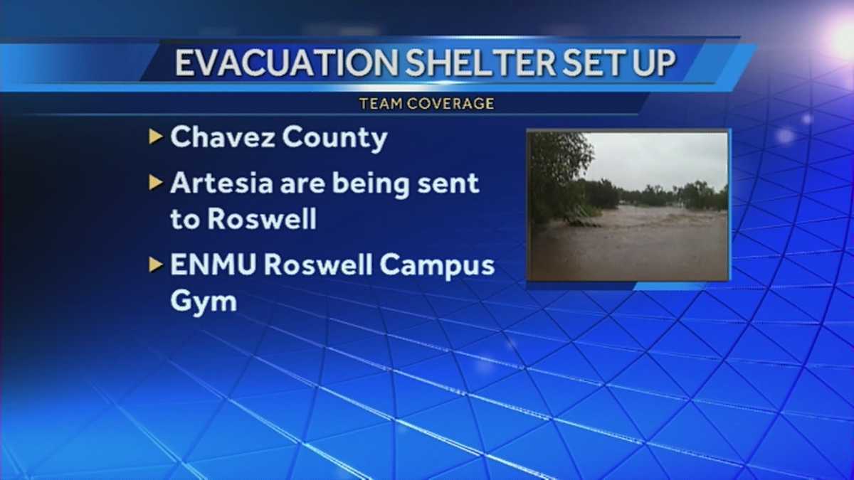 Flooding evacuation shelters set up
