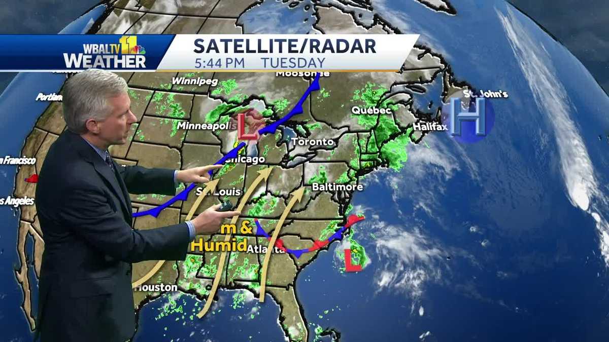 More clouds and T'Storms Wednesday