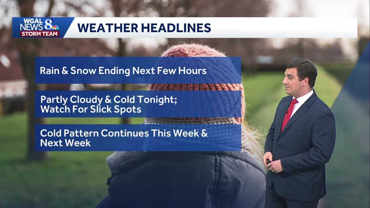 Snow, Sleet, & Rain Ending In South Central Pennsylvania