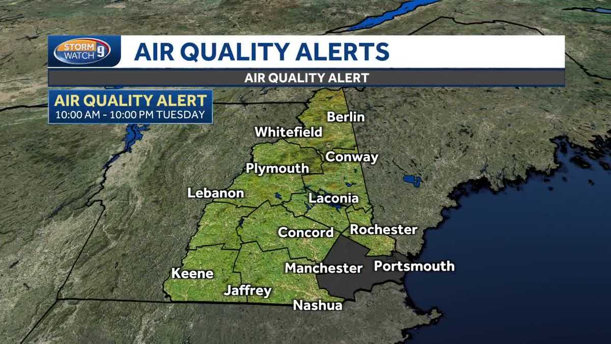 New Hampshire seeing its ninth air quality alert this year