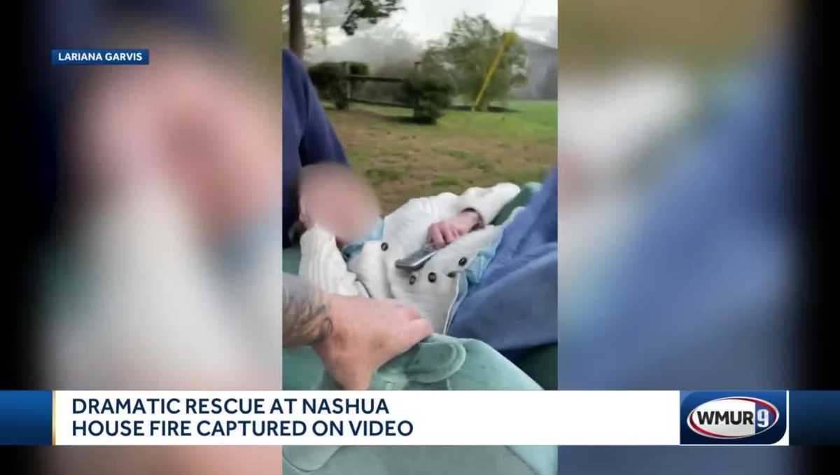 Caught on camera: 97-year-old woman rescued from burning home