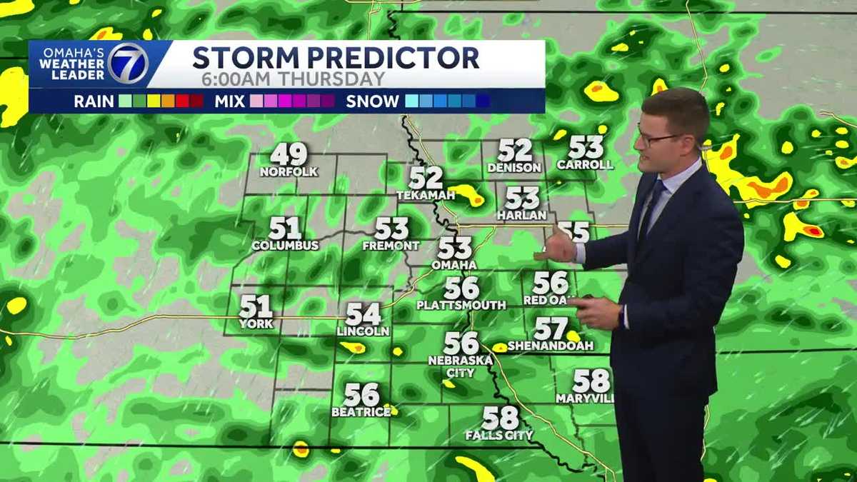 Staying cool Wednesday, rain chances go up tonight in Omaha area