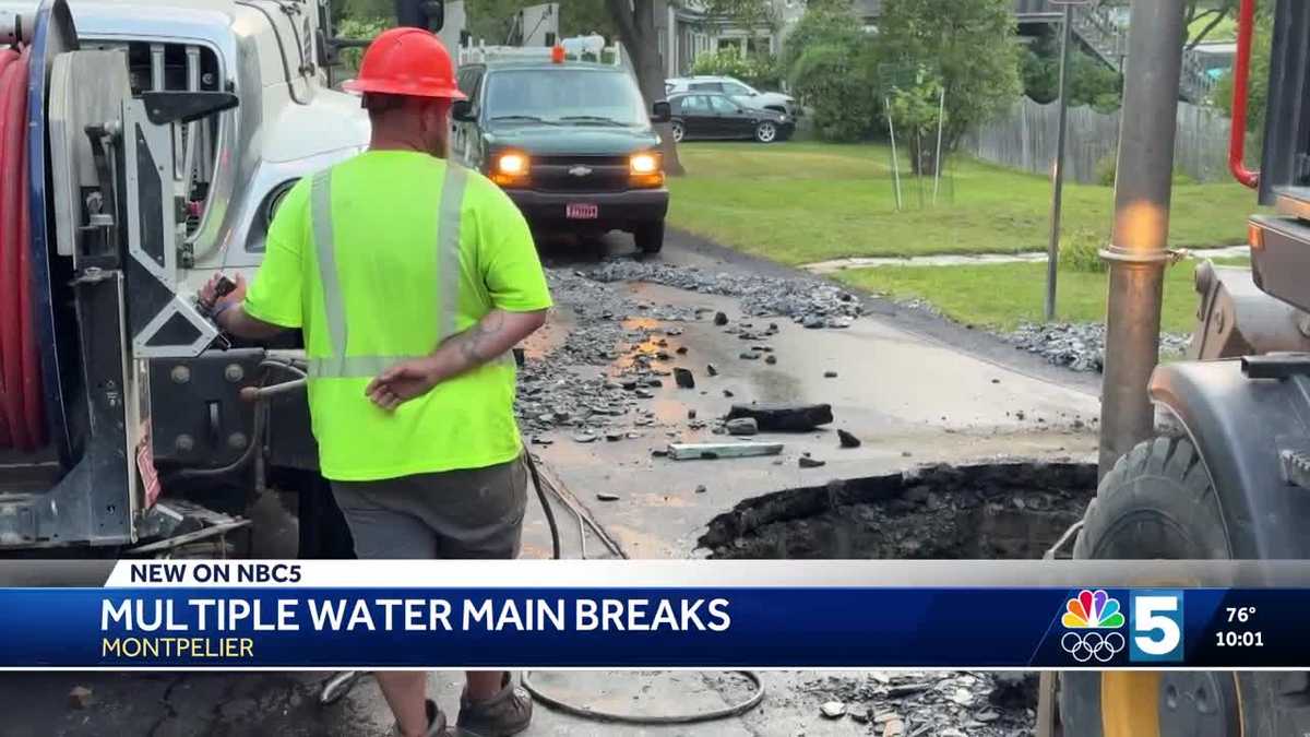 Major water main break shuts down streets in Montpelier