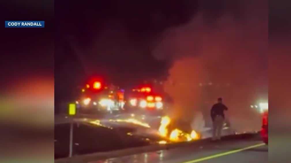 2 seriously injured in fiery crash on I-95 in Greenland
