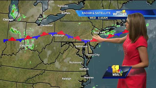 Humid, not quite as hot Wednesday