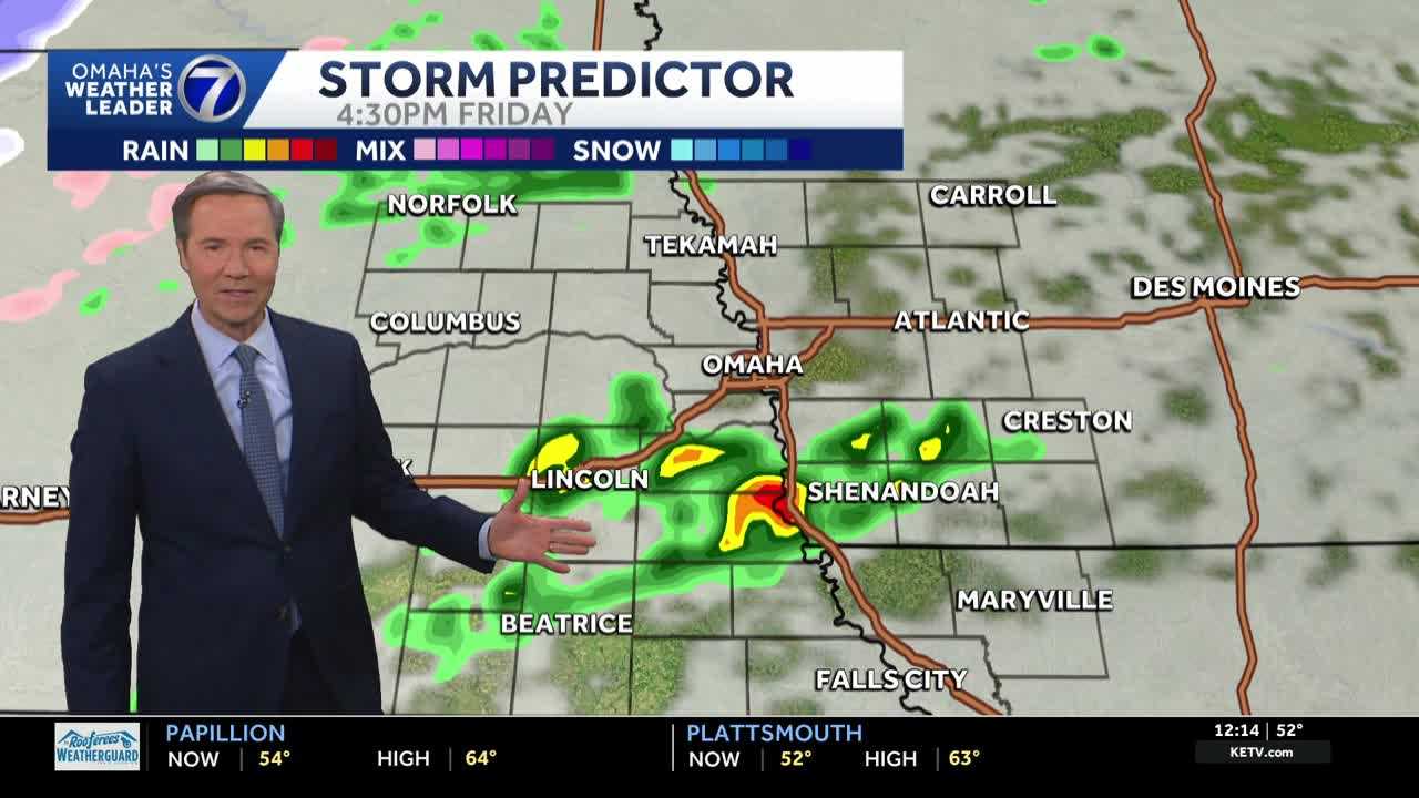 Storm chances ahead around the Omaha area into Friday