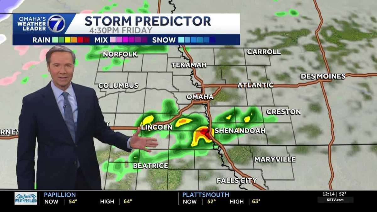 Storm chances ahead around the Omaha area tonight and Friday - KETV