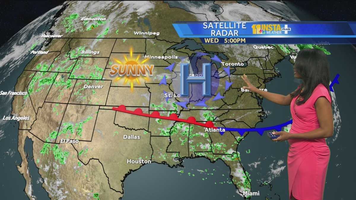 High pressure brings sunny Thursday