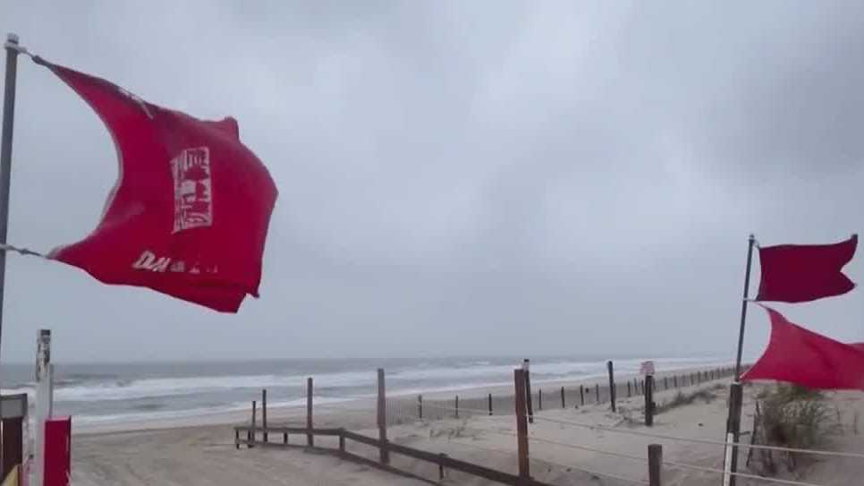 Hurricane Erin strengthens as it turns north, dangerous rip currents at beaches