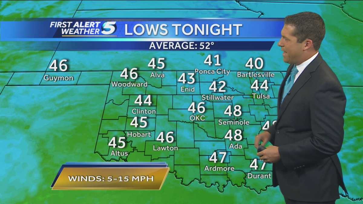 Forecast: Lows in the 40s overnight