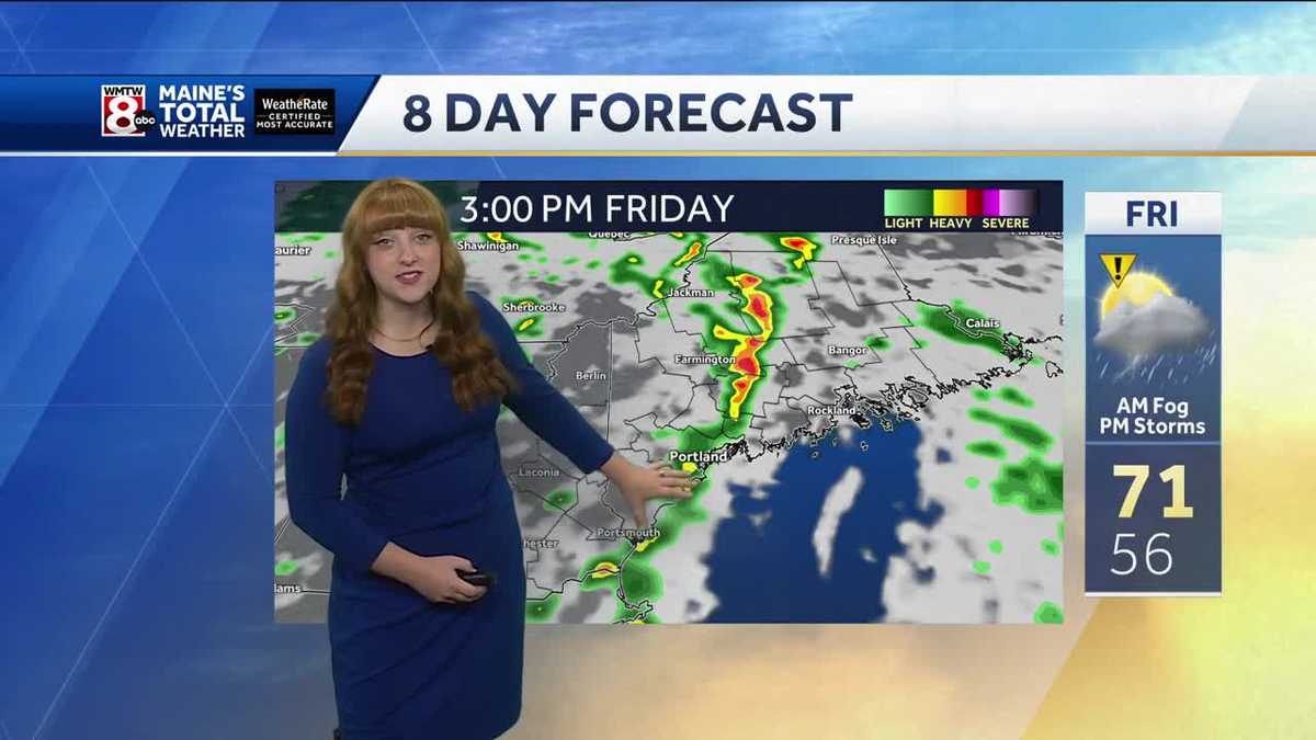 Cooler, drier Thursday in Maine before rain returns Friday