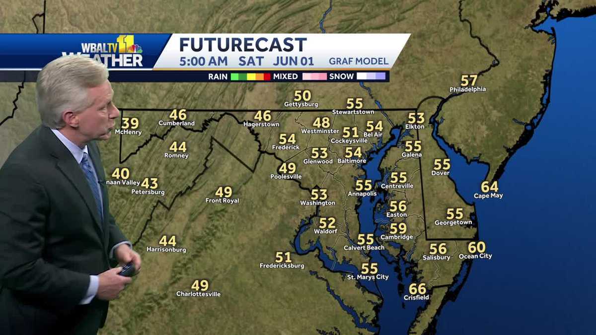 Chances improve for rain on tail end of weekend in Maryland