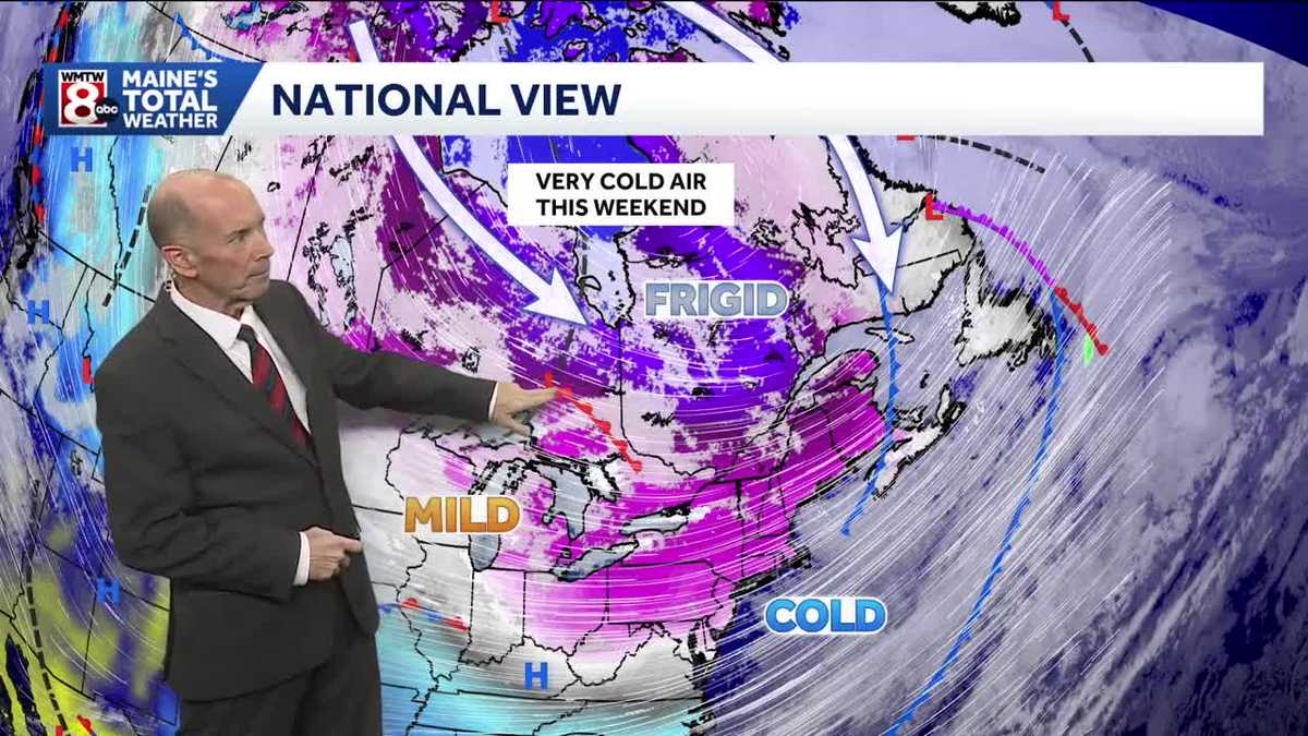 Briefly milder before arctic air arrives for the weekend