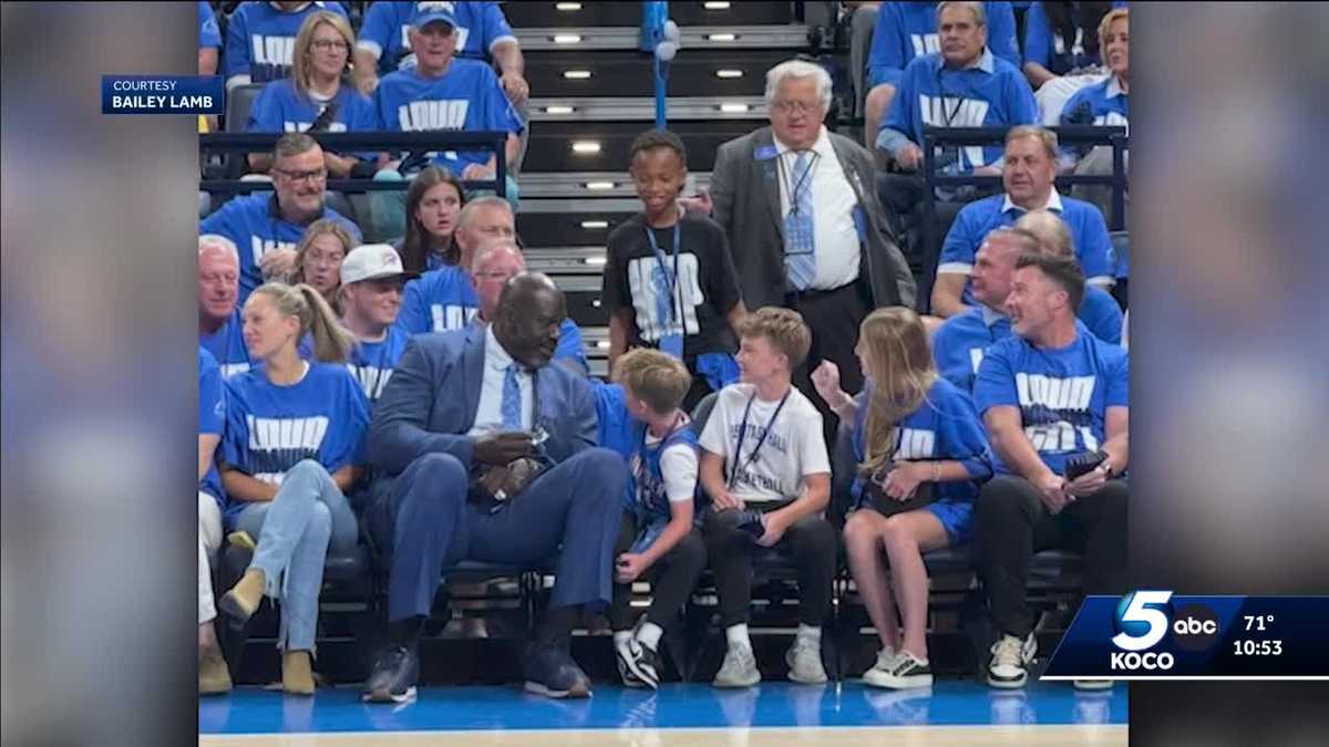 Oklahoma City kids enjoy courtside NBA game with Shaquille O'Neal