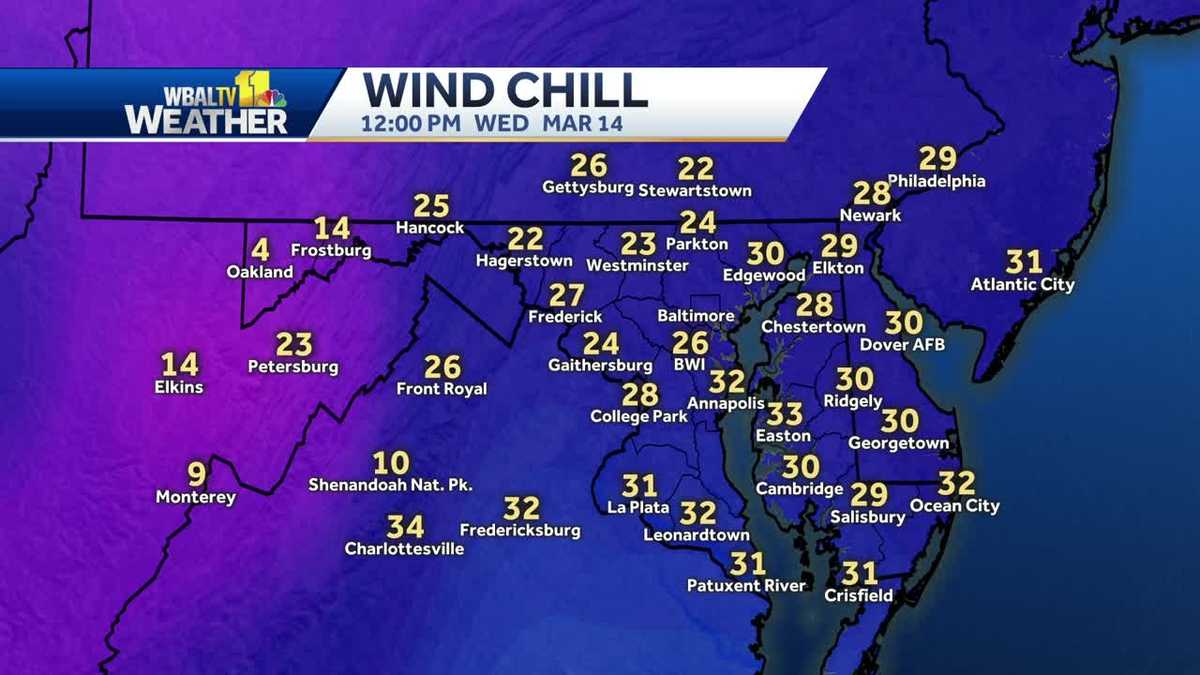 Chilly Wednesday with wind gusts that make it feel like 20s