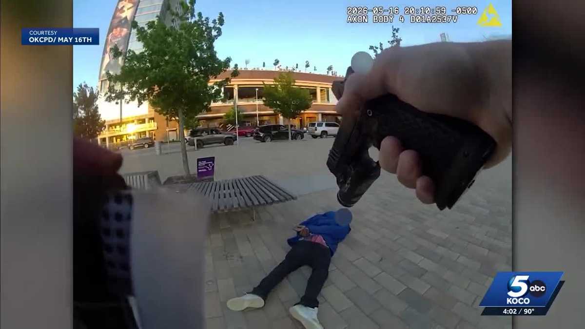 Oklahoma City police release body cam footage of Scissortail Park shooting arrest