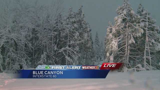 NorCal storm dumps snow in Blue Canyon