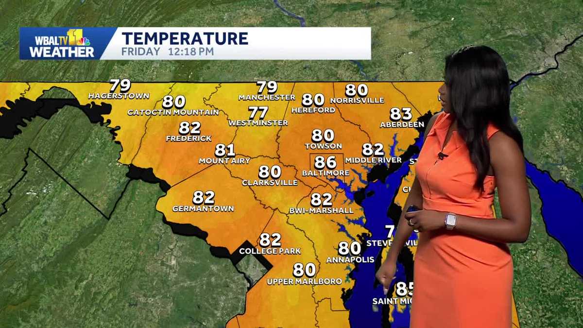 Warm and dry leading into the weekend across Maryland