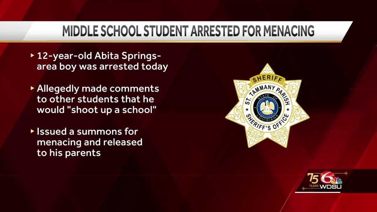 Middle schooler arrested for threatening to "shoot up a school" in ...
