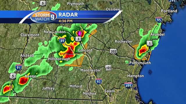 Watch: Storms roll through southern NH 