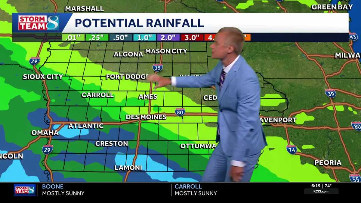 Rain showers follow more pleasant temps