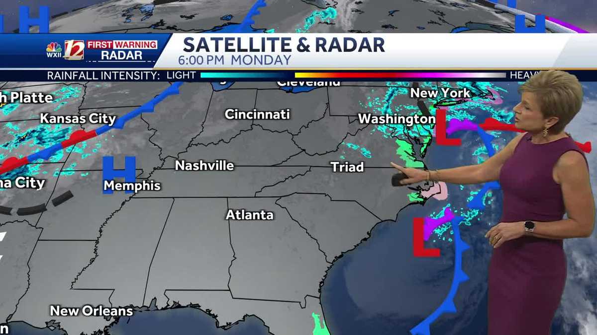 Dry and warm early week, cooler late week in North Carolina