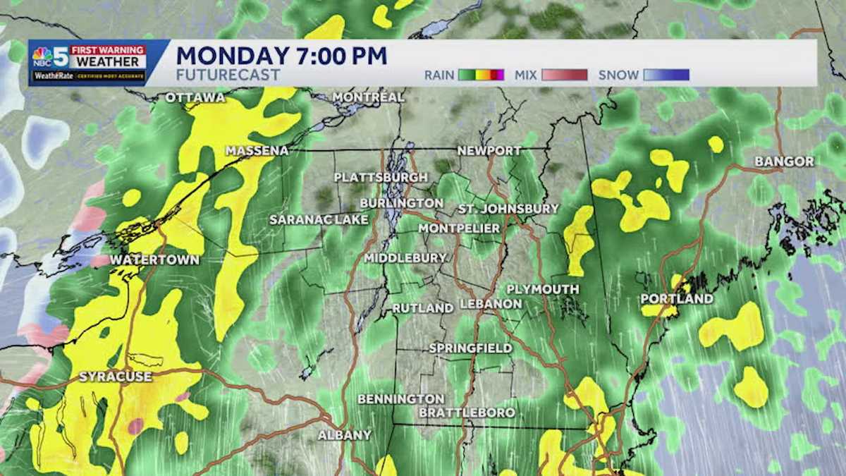 Hour-by-hour: See when rain flips to snow in Vermont, New York