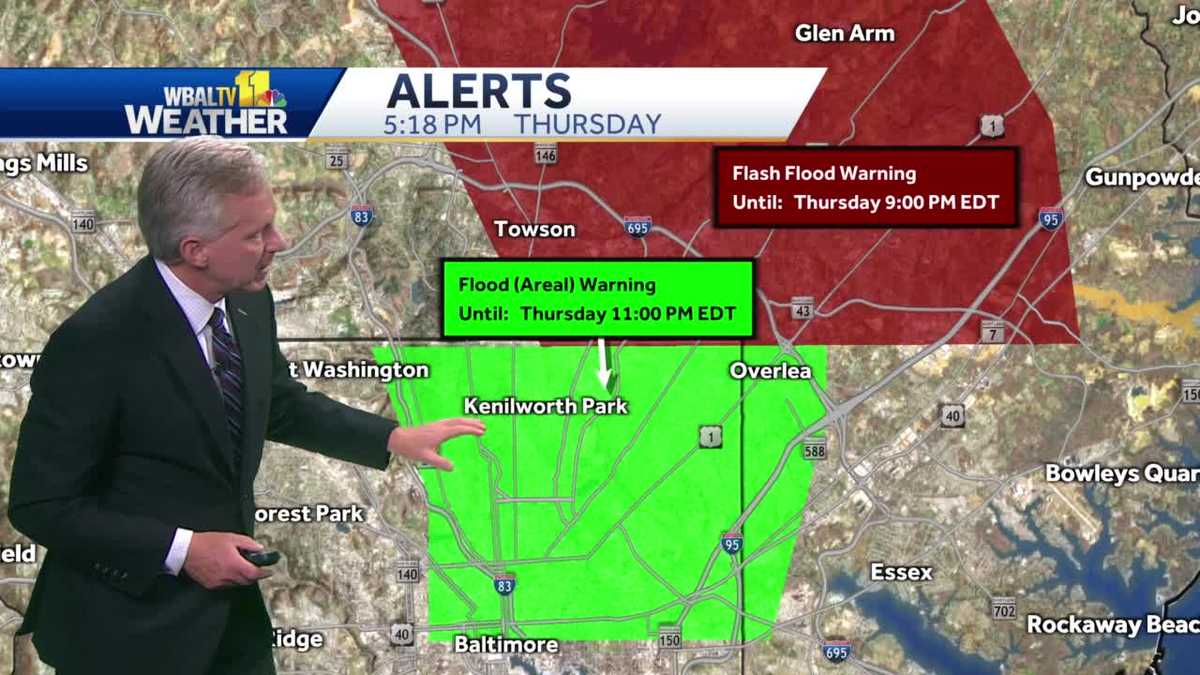 Flash flood watch in Maryland