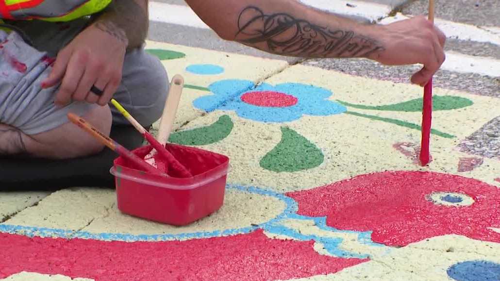 New street murals being painted in Little Bohemia