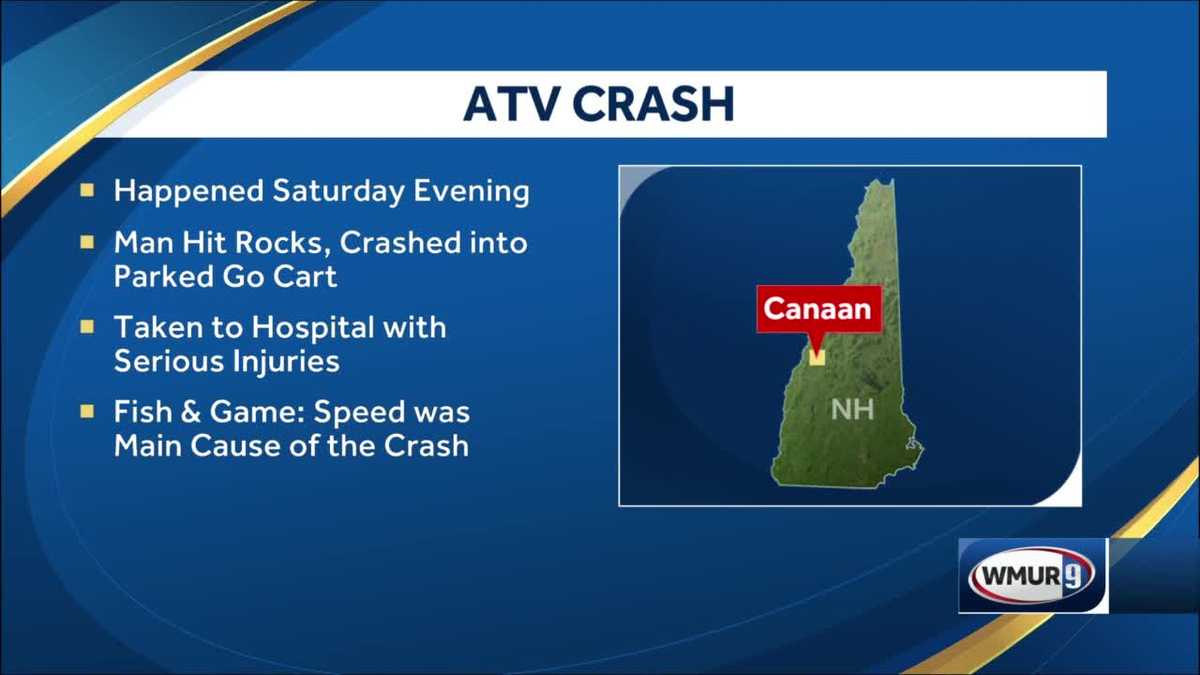 New Hampshire man seriously hurt in ATV crash, officials say