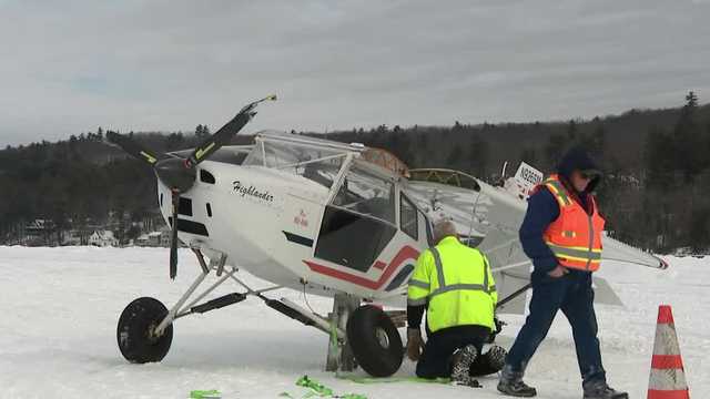 Plane goes off Alton Bay Ice Runway on Lake Winnipesaukee