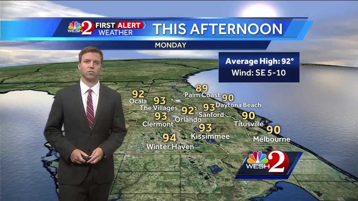 A Few Storms Monday Afternoon