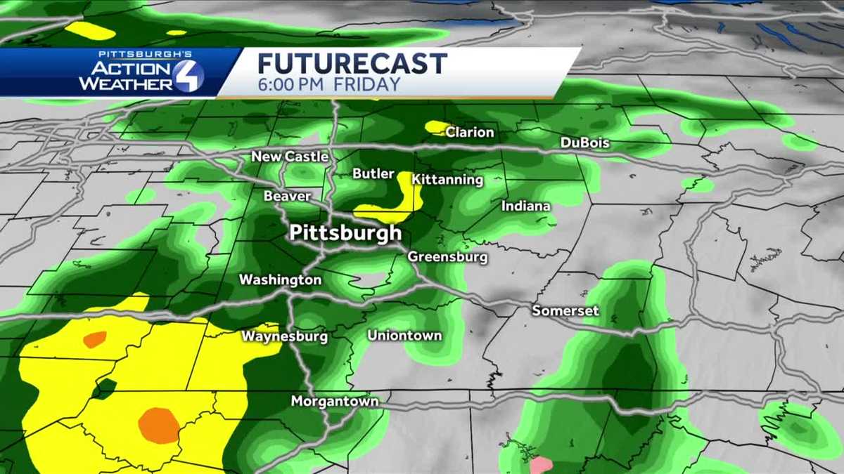 Mostly cloudy tonight, rain showers on Friday