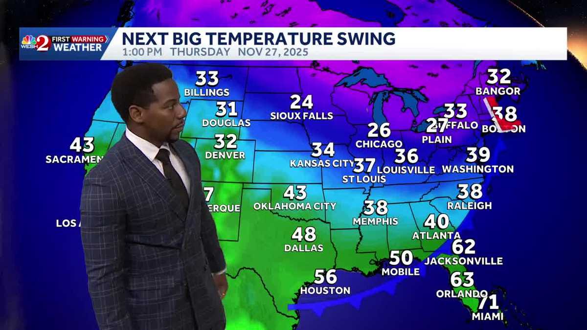 Thanksgiving Temperature Cool-Down | Watching Next Front for Holiday Travel Forecast