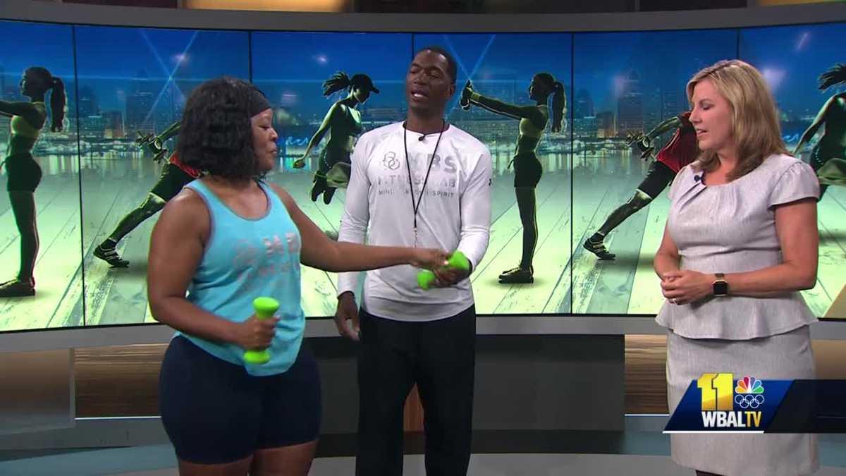 Trainer Monte Sanders shows exercises to keep you off the floor