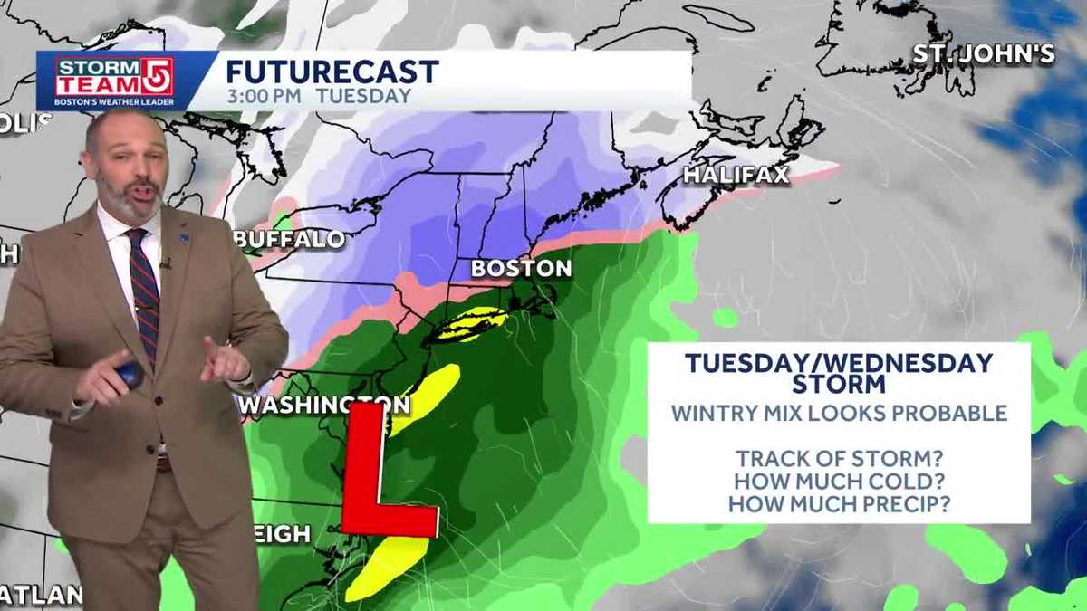 Wintry mix 'probable' for parts of New England next week