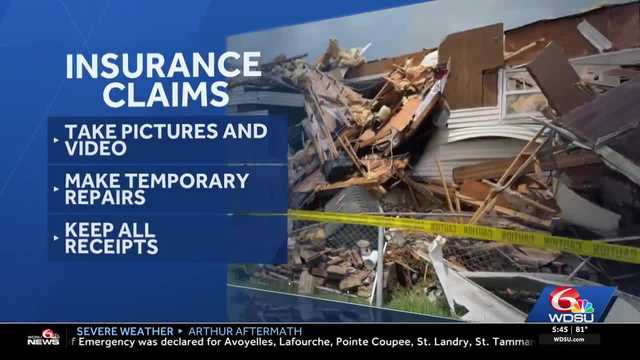 Louisiana Department of Insurance provides tips on storm damage claims from Arthur