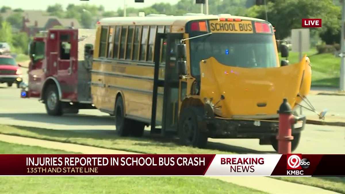 Minor injuries reported in KC crash involving school bus