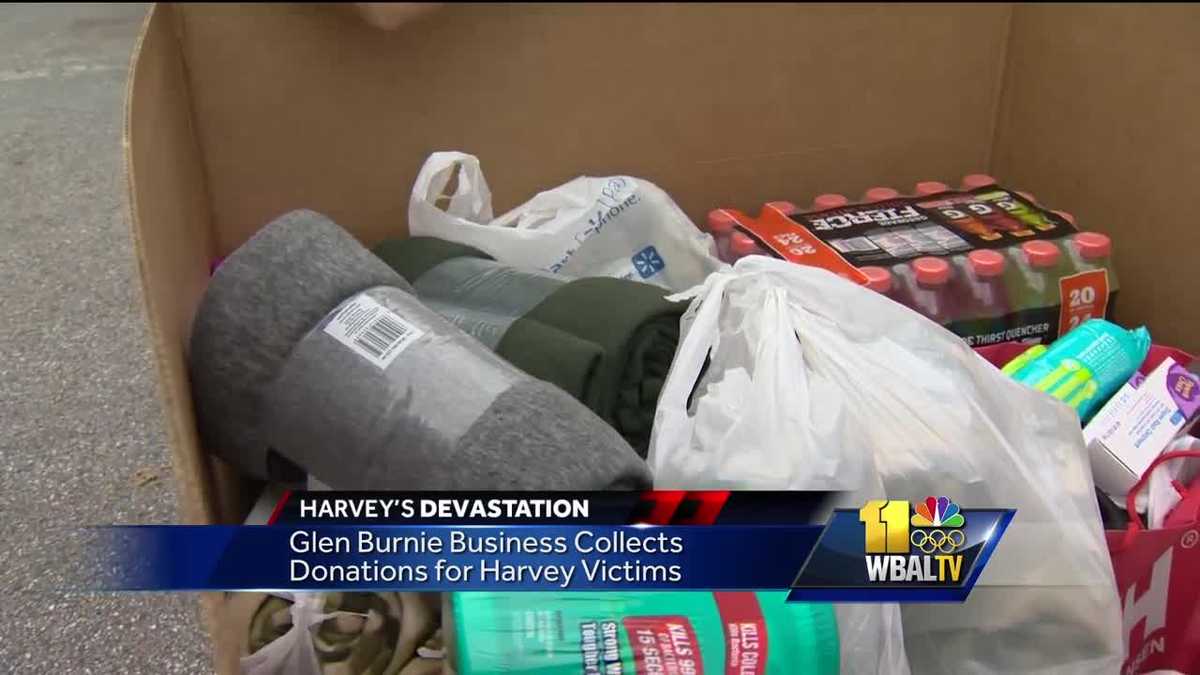Video Glen Burnie business collects truck loads of supplies for Harvey
