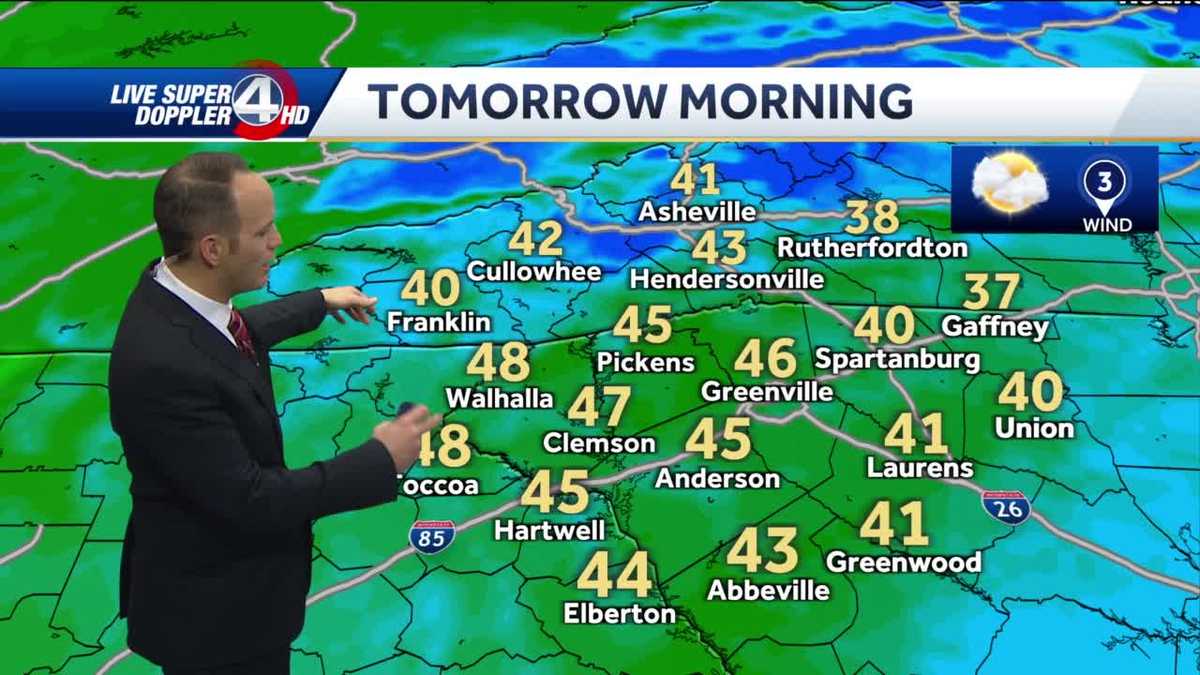 Greenville Warming up, new weekend rain outlook