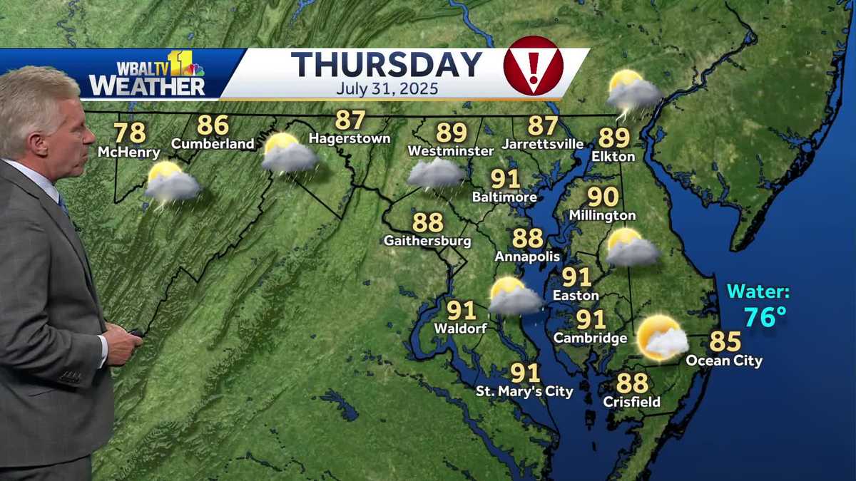 Maryland weather forecast: Cold front brings storms on Thursday