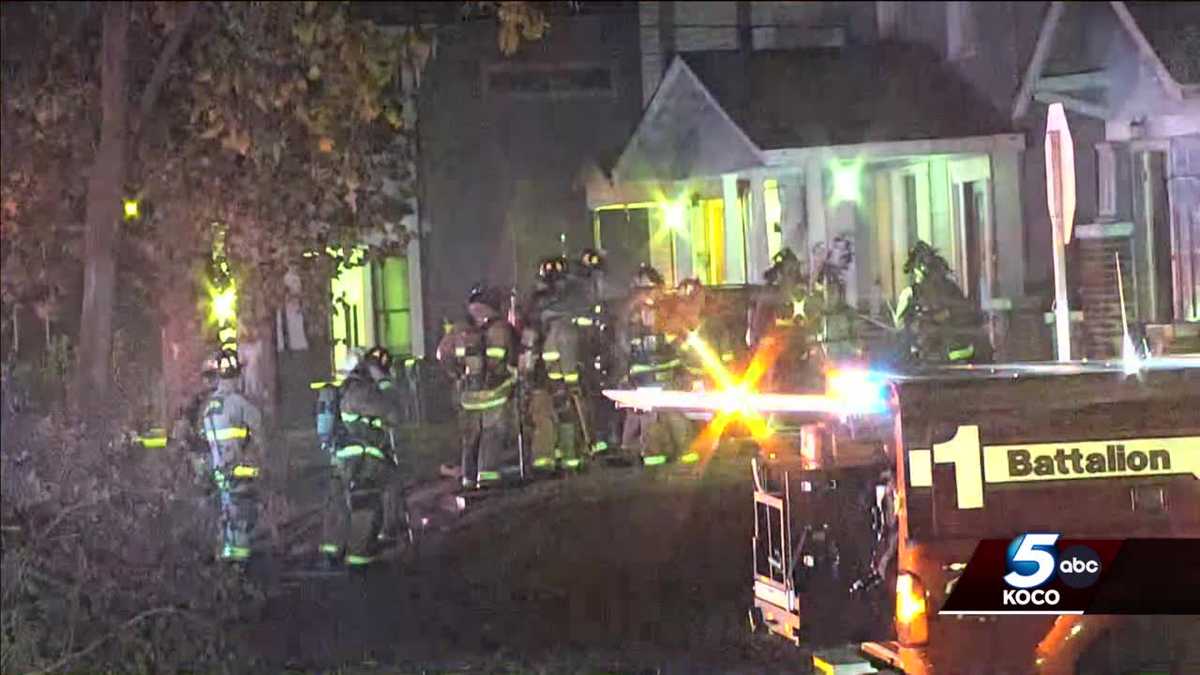 Oklahoma City firefighters battle flames at vacant home