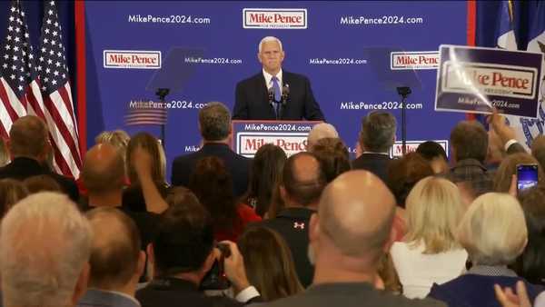 'hello iowa!': mike pence introduces himself as an official presidential candidate